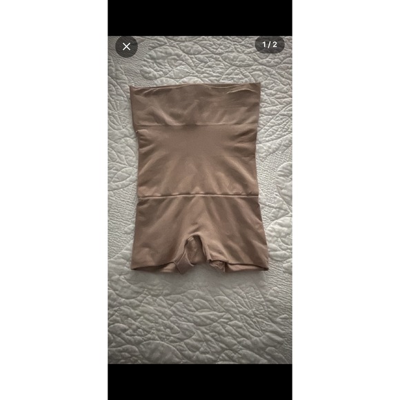 SPANX Other - SPANX High Waisted Shaping Shorts Bodysuit Beige Size 4/A